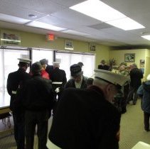 Dr. Robert C. Doyle with his history students before wreath ceremony.